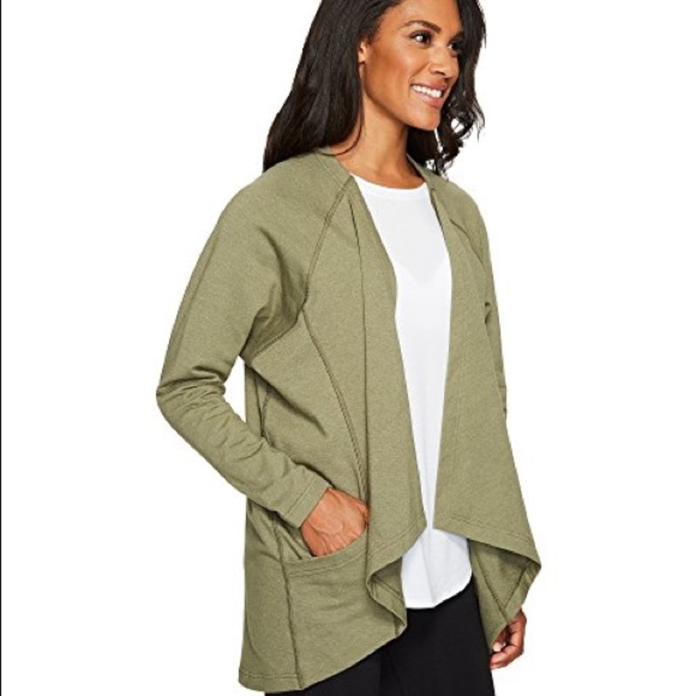 Lucy light hearted wrap cardigan olive heather
